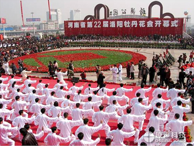 洛浦公园三万人太极拳活动大型户外公共广播系统项目